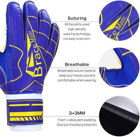 Goalie Gloves for Youth & Adult, Goalkeeper Gloves Kids with Finger ...