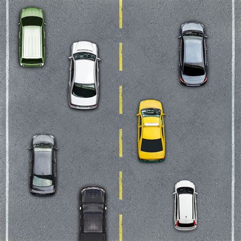 Aerial view over the road | Premium Photo