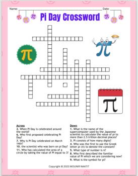 PI Day Crossword - PI Day Questions And Answers by Digital School Of Life