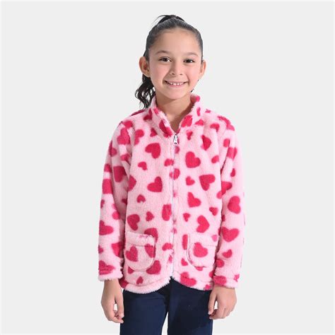 Girls Sherpa Jacket Hearts-Pink Price in Pakistan | Bachata Party ...