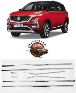AUTOSHYAM Lower Window Garnish (Chrome) Set of 8 For Mg Hector All ...