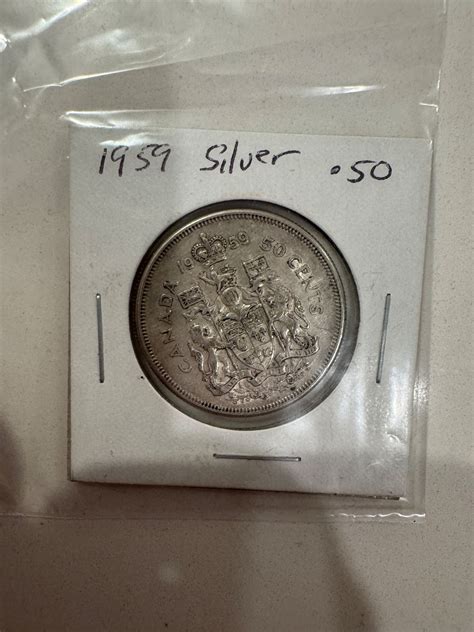 1959 silver 50 Cent piece