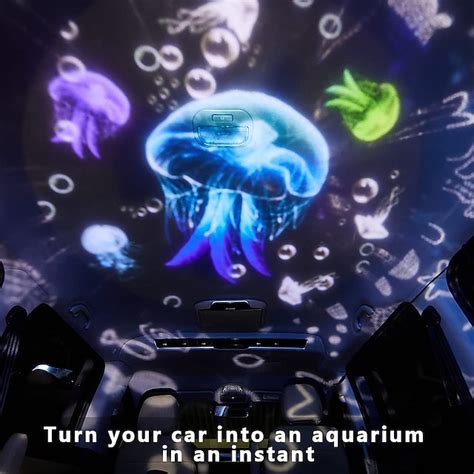 Ocean Light Projector Jellyfish Lamp 360 Degree Rotating Night Lights ...