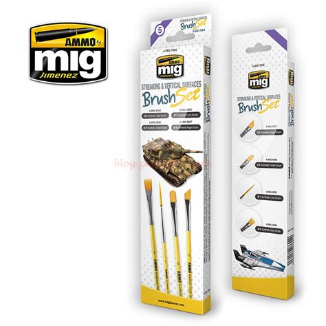 Ammo Mig Jimenez - Brush Set, Set de pinceles para escurridos y ...
