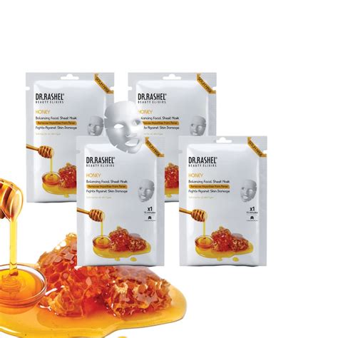 DR.RASHEL Honey Face Sheet Mask With Serum For Women and Men | All Skin ...