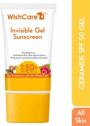 WishCare Sunscreen - SPF 50+ PA++++ Invisible Gel Sunscreen - Oil Free ...