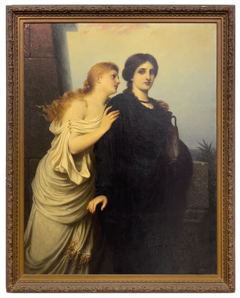 Lot - EMIL TESCHENDORFF "ANTIGONE AND ISMENE" OIL ON CANVAS