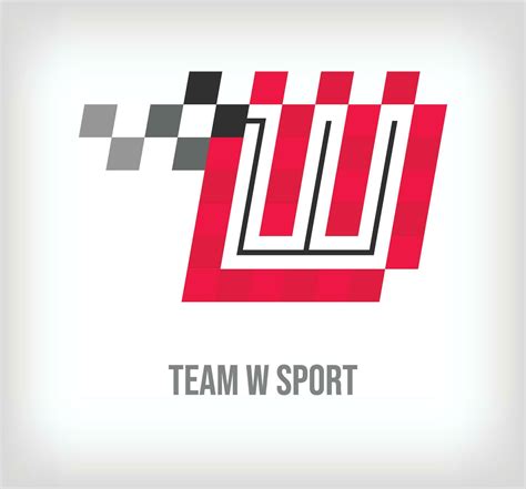 Creative W letter racing and sports logo. Modern pixel with new culture colors. Font alphabet ...