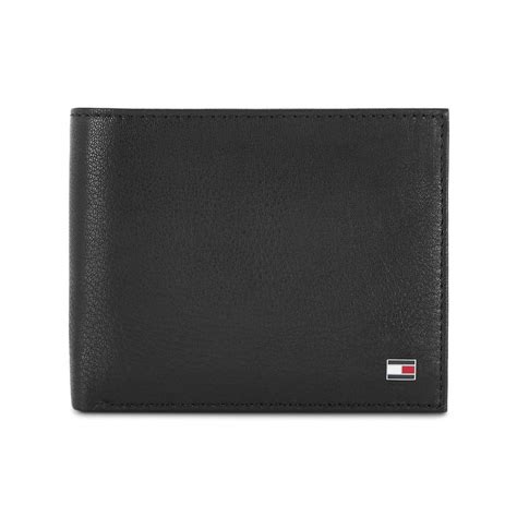 Buy Tommy Hilfiger Bison Leather Passcase Wallet for Men - Black, 13 ...