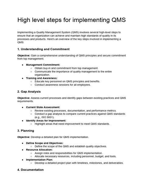 Image result for QMS Implementation Steps