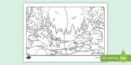 Day and Night Agamographs Colouring Pages - Science - Twinkl