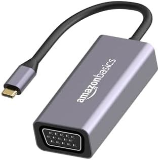 Amazon Basics USB Type-C to VGA Adapter, 1080P@60 Hz for PCs,Laptops ...