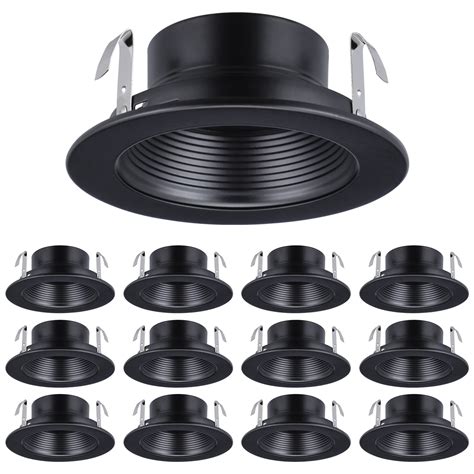 Black Recessed Light Baffles KSR Lighting KSRDL453 Qr Pro Twin Plate