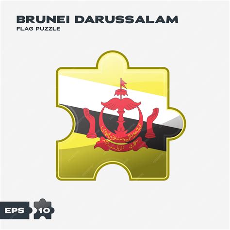 Premium Vector | Brunei darussalam flag puzzle