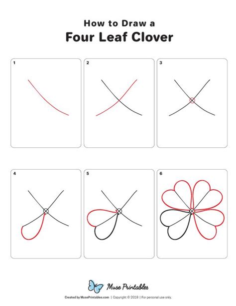 How To Draw A Four Leaf Clover Step By Step - Kids Drawing Lessons