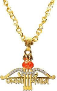 Uniqon Diamond Nug Om Jai Shri Khatu Shyam Teen Baan Dhanush Locket ...