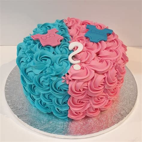 Order Pink & Blue Baby Shower Cake Online | Yummycake