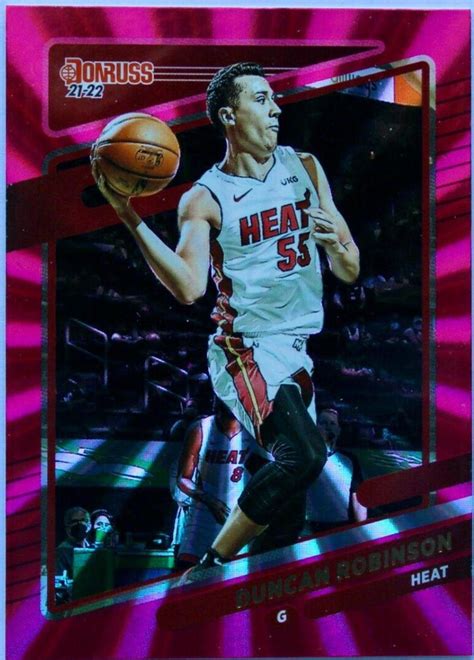 Duncan Robinson [Pink Laser] #107 Prices | 2021 Panini Donruss ...