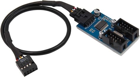 Buy Motherboard 9pin Header 1 to 2 Male Extension Splitter Cable Online ...