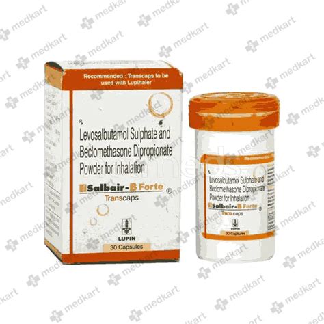 SALBAIR B FORTE TRANSCAP 30'S : View Price, Combination and ...