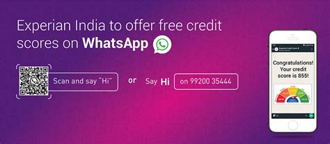 Experian India to offer free credit scores on WhatsApp - India Consumer