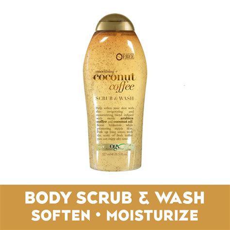 OGX Smoothing + Coconut Coffee Exfoliating Body Scrub, 19.5 Fl oz ...