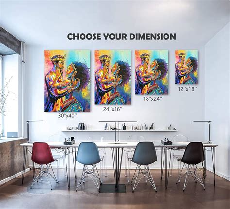 Buy African American Wall Art-Melanin Loves King and Queen Canvas Wall ...