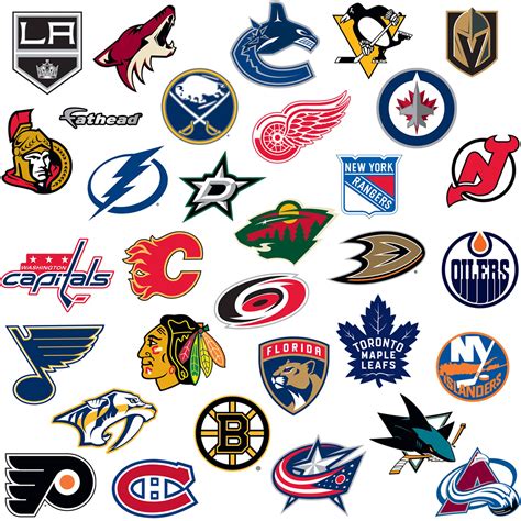 NHL Team Logo Collection - Large Officially Licensed Removable Wall ...