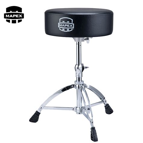 Mapex T670 Double Braced Black Vinyl Round Drum Throne W / Height Adju ...