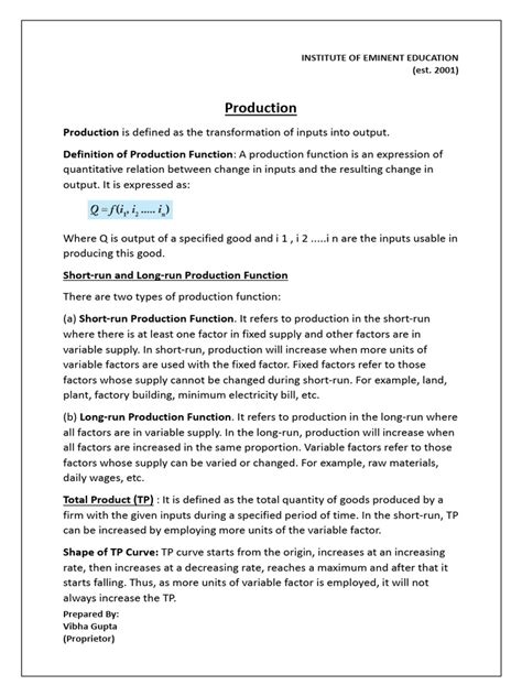 Image result for Long Run Production Function