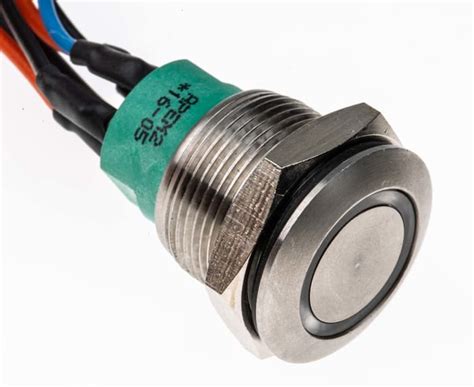 AV9V12F1020840K APEM | Apem Illuminated Push Button Switch, Momentary ...