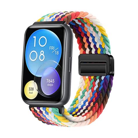 Нейлоновый Магнитный Тканевый ремешок для Huawei Watch Fit 2 Плетеный ...