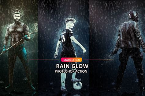 Rain Glow Photoshop Action Gráfico por Eka Design · Creative Fabrica