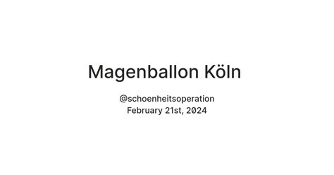 Magenballon Köln — Teletype