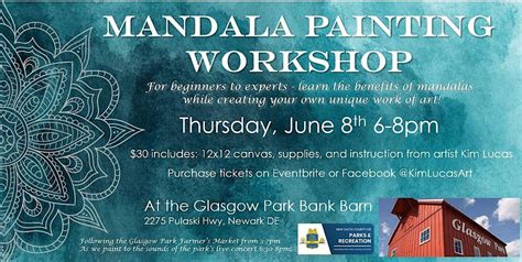 Mandala Painting Workshop, Glasgow Park Bank Barn, Newark, 8 June 2023 ...