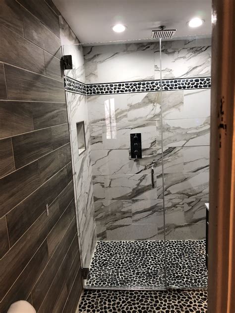 Black Pebble Shower Floor Tile at Dominique Beede blog