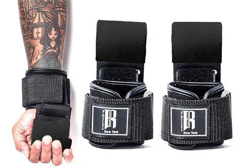 Weight Lifting Hooks Heavy Duty Lifting Wrist Straps for Pull ups ...