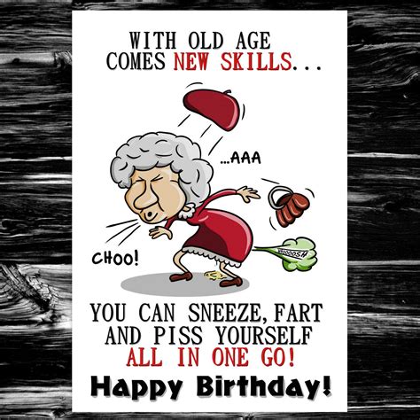 Funny Birthday Card Rude Joke Humour for Her Women Female - New Skills ...