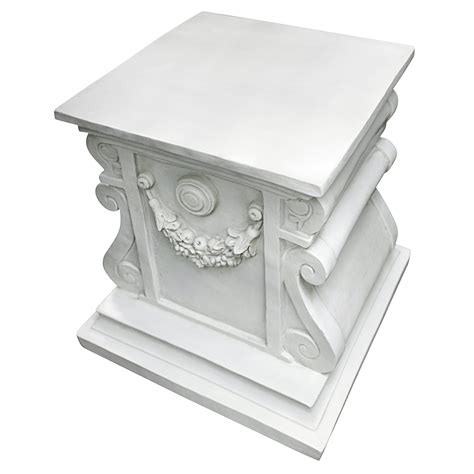 Design Toscano Classic Statuary Garden Plinth Base Riser, Large 15 Inch ...