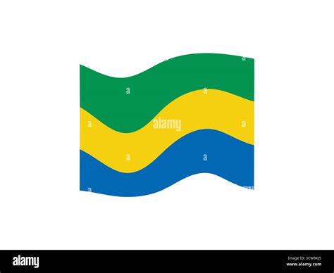 Flag of Gabon. National symbol in official colors. Template icon ...