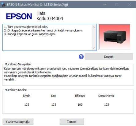 Error Code 034004 Epson Printer 的图像结果