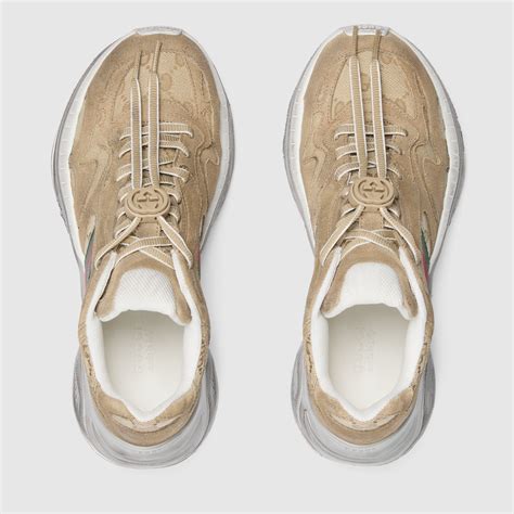 Women's Gucci 2.0 trainers in brown suede and GG canvas | GUCCI® ZA