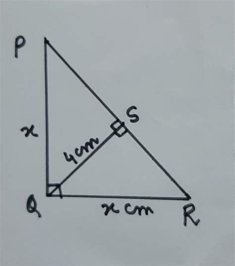 if triangle PQR is right angled at Q, PQ = QR if QS perpendicular to PR ...