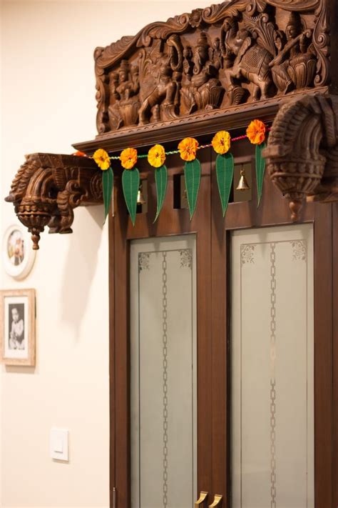 Trio Wood carved Panel Lord Vishnu & Krishna Temple Mandir Design ...