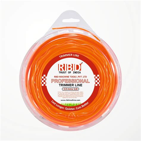 RBD Machine 50 meter Round Grass Trimmer, 3mm Nylon Trimmer Line Wire ...