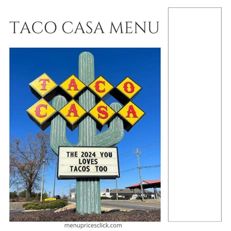 Taco Casa Menu Prices - Must-Trie