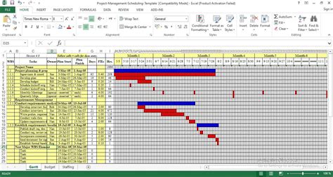 Image result for Project Schedule Template Excel