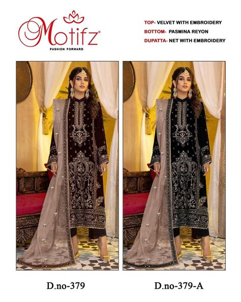 M 379 A Motifz Velvet Suits – Kavya Style Plus