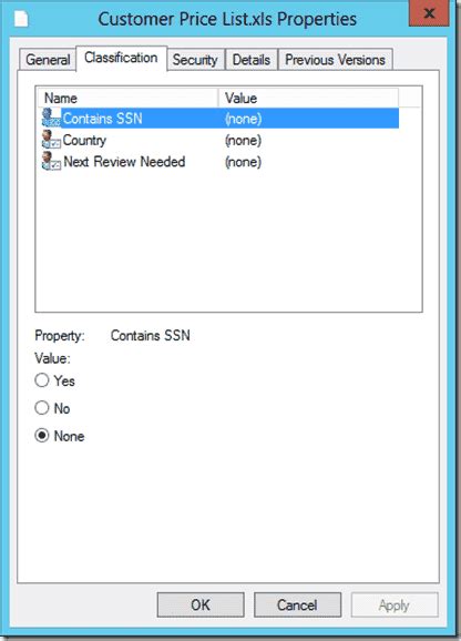 File Server Resource Manager Classification 的图像结果