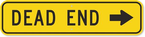 Buy SmartSign "Dead End MUTCD Compliant Sign with Right Arrow | 09" x ...